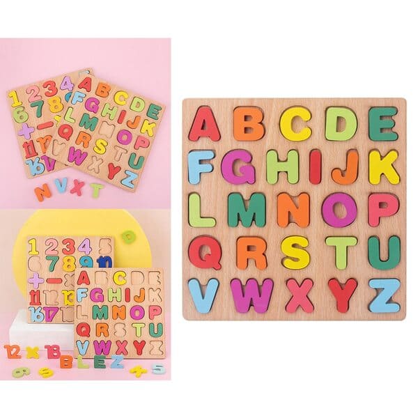 Wooden Uppercase Alphabet Puzzle for Toddlers