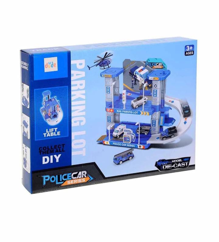Police Car Series 2-Storey Parking Garage Set