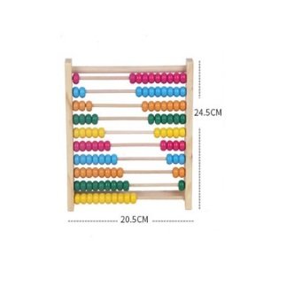Wooden Abacus Counting Learning Frame With 100 Beads