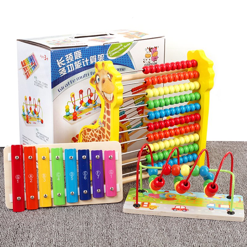 Three-in-One Giraffe Calculation Frame Eight-Tone