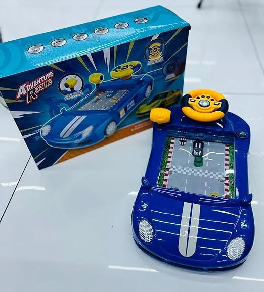 Children's Racing Car Adventure Steering Wheel Electric Desktop Game