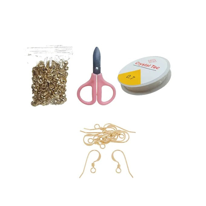 DIY Jewelry Making Bead Kit with Storage Box,Elastic Thread & Accessories