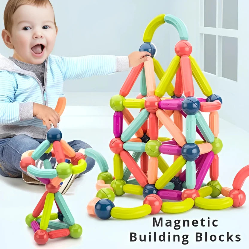 3D Magnetic Sticks&Balls Building Blocks Toys Kids Montessori Toys