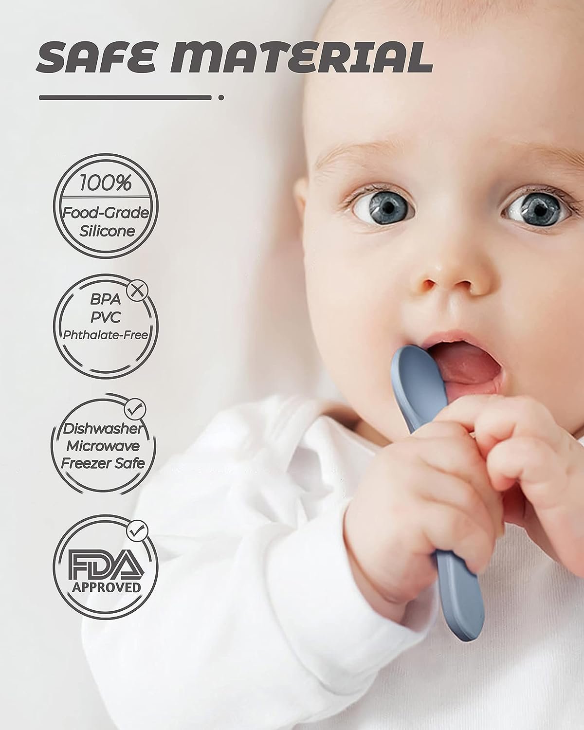 Random Color - Babies Suction Bowl, Spoon & Fork Set