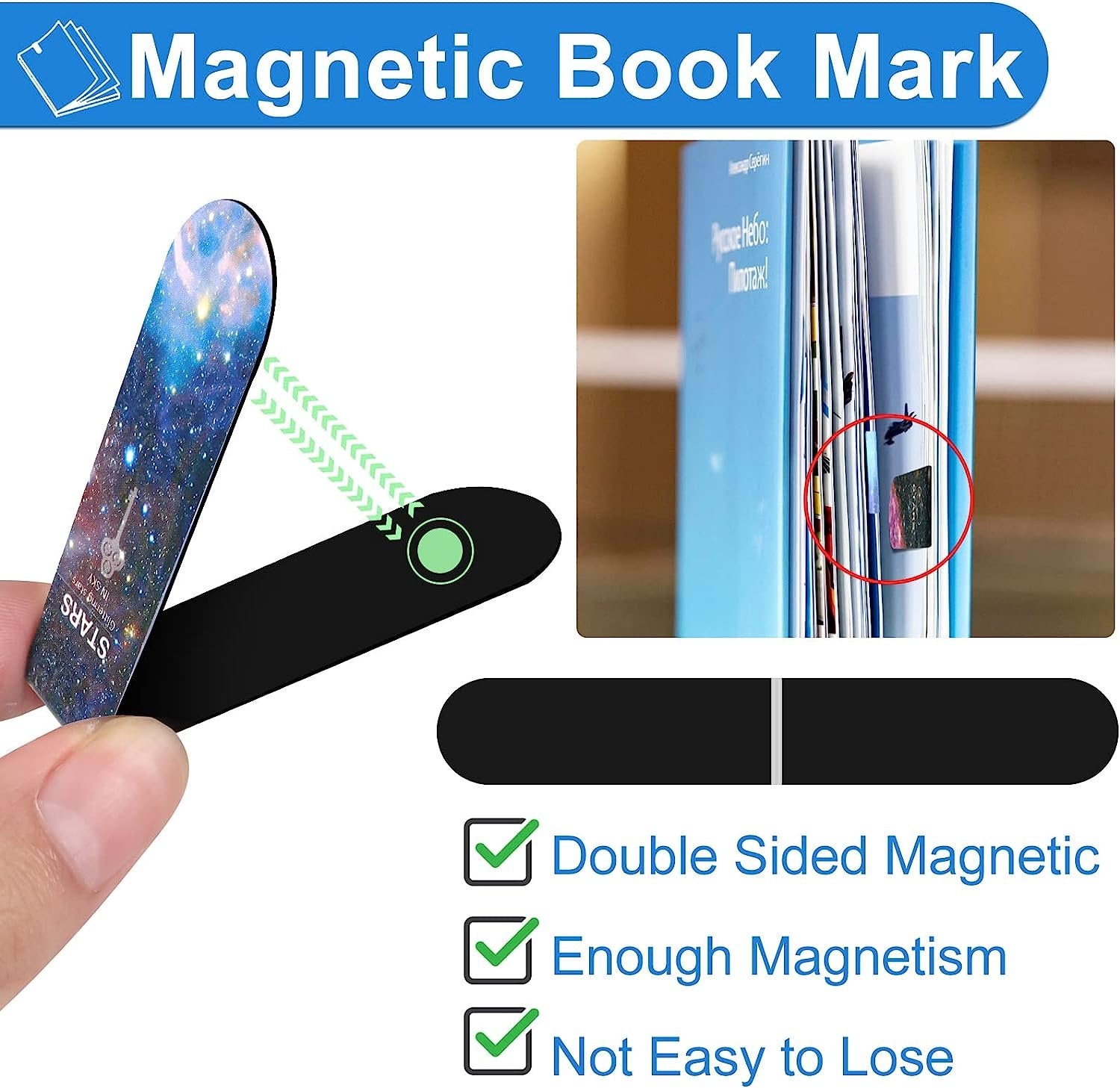 Set of 8 - Magnetic Bookmarks