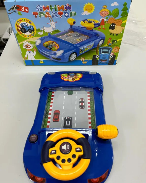 Children's Racing Car Adventure Steering Wheel Electric Desktop Game