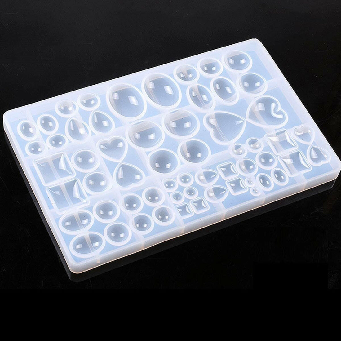 1 Pack 58 Case Cabochon Gem Silicone Jewelry Mold