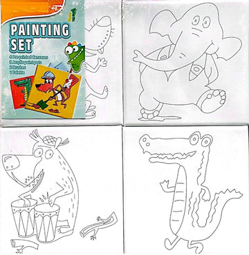 DIY Random Print Mini Art Canvas Painting Kit For Kids