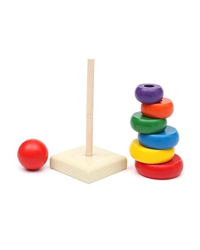 Wooden Stacking Ring Tower Educational Toy