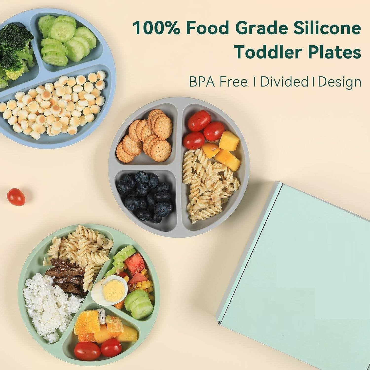 Silicone Baby Self Feeding Suction Plate