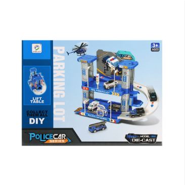 Police Car Series 2-Storey Parking Garage Set