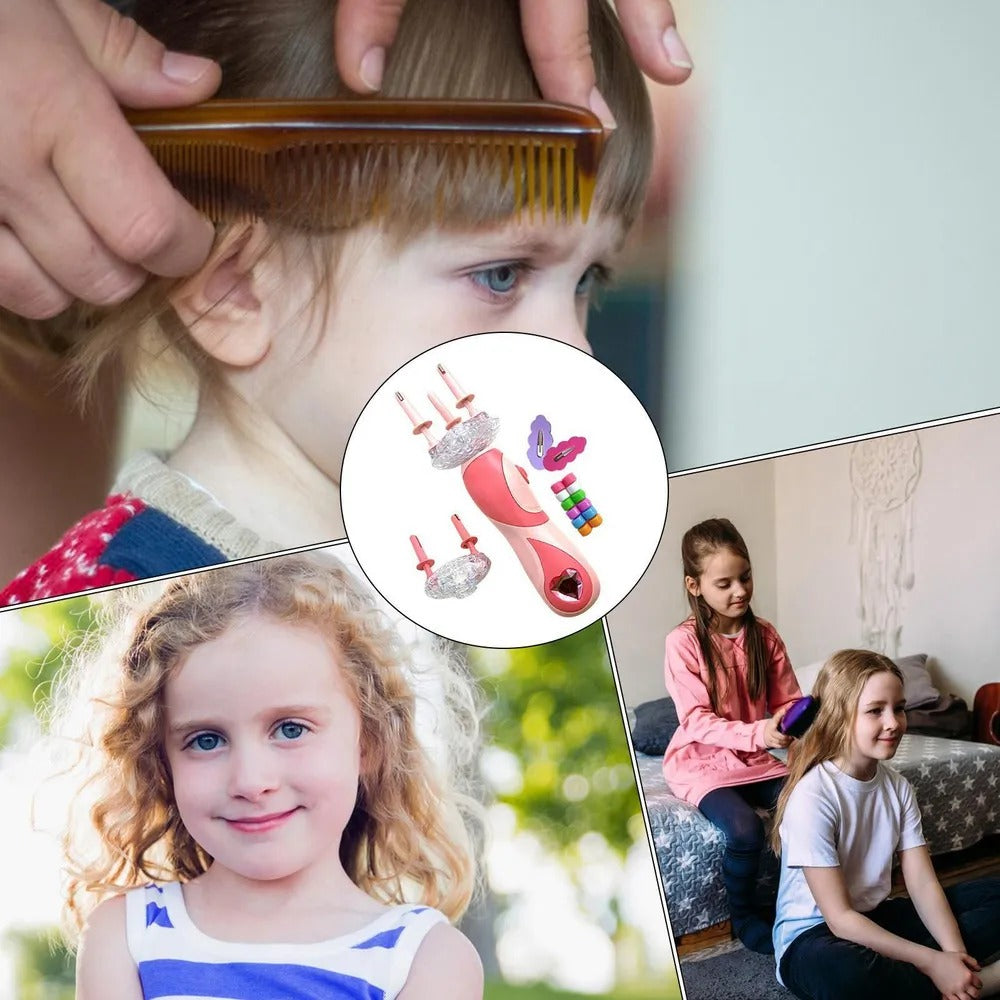 Kids Hair Beading Machine Creative DIY Hairstyle Toy for Girls