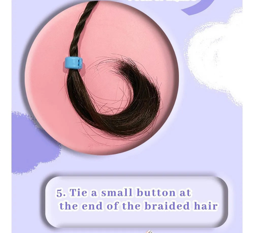 Kids Hair Beading Machine Creative DIY Hairstyle Toy for Girls