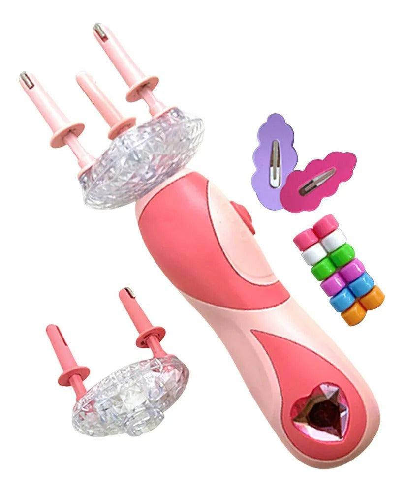 Kids Hair Beading Machine Creative DIY Hairstyle Toy for Girls