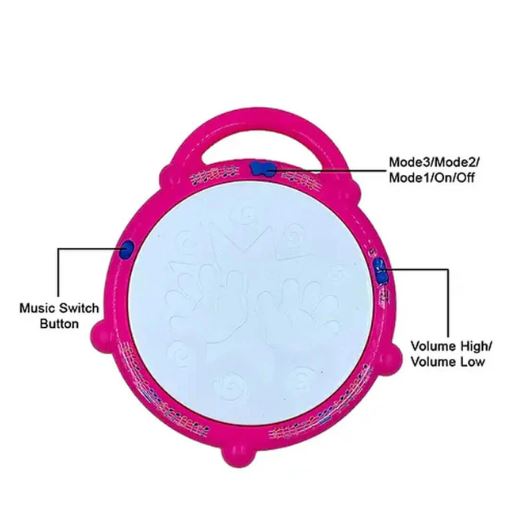 Flash Drum Musical Toy for Kids with Music and Lights
