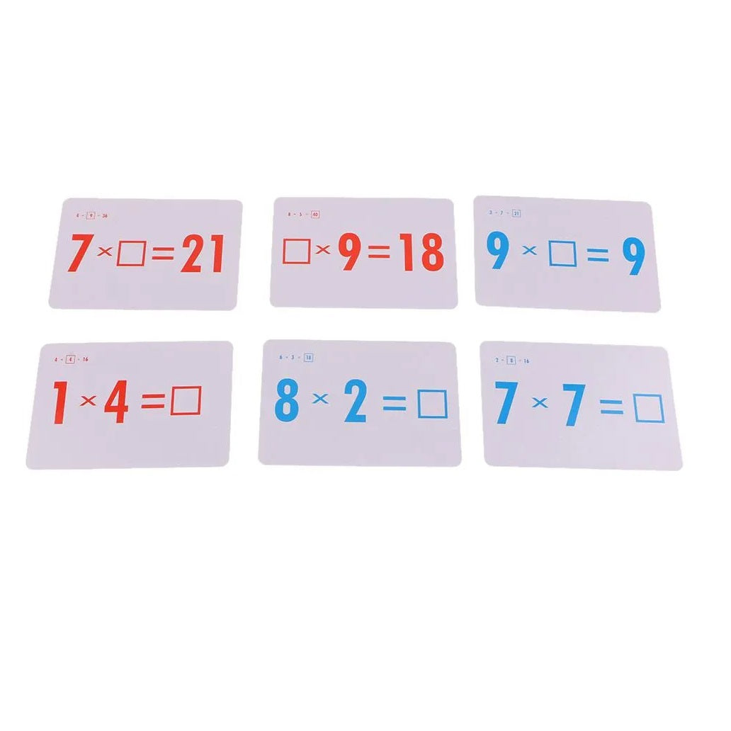36-Piece Set Double Sided Flash Cards of Addition, Subtraction, Division, and Multiplication