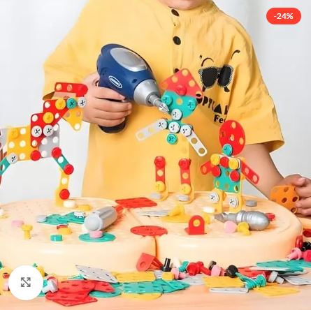 Premium Creative Drill & Screw Puzzle Suitcase Play Toolbox